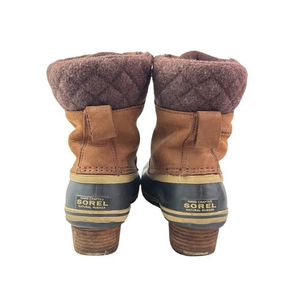 Sorel Slimpack II Women's Brown Suede Waterproof Lace Up Insulated Duck Boots 8 - Picture 3 of 6